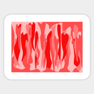 Red Tone Abstract Camouflage Sticker